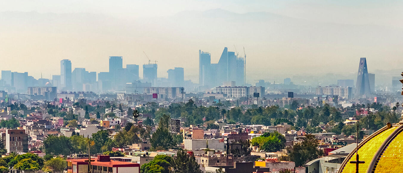 View of the city scape of Mexico City