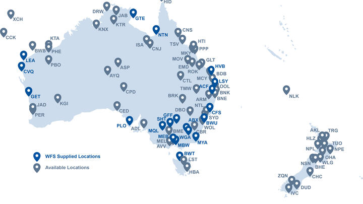 ANZ Locations Map