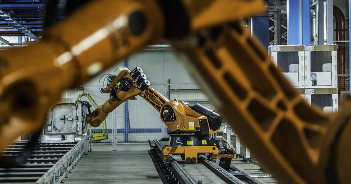 Manufacturing robotic arms plant